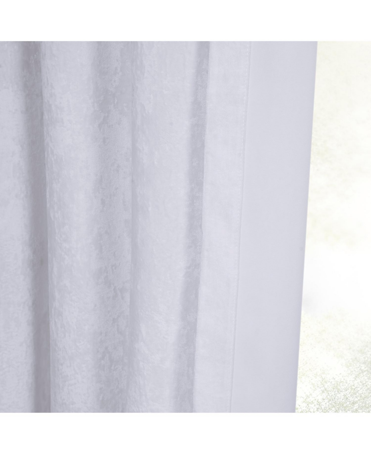 Half Price Drapes Pearl White Lush Crush Velvet Room Darkening Curtain