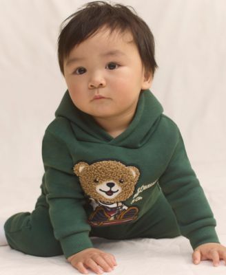 Baby Boys 2-Piece Bear Applique Hoodie and Joggers Set