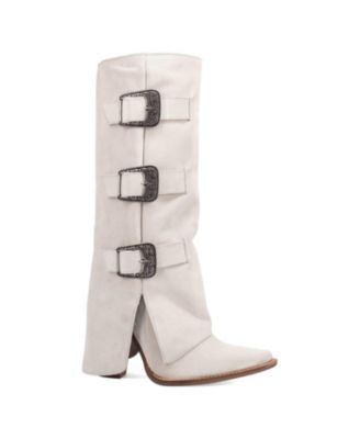 Women's Buckle Bunny Suede Leather Boot