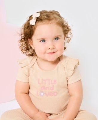 Baby Girls' Flared Leg Pants, 2-Pack Set