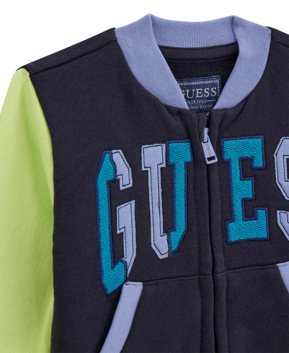 Guess Baby Boys Long-sleeve Active Zip-up Sweatshirt And Pant Set In Multi