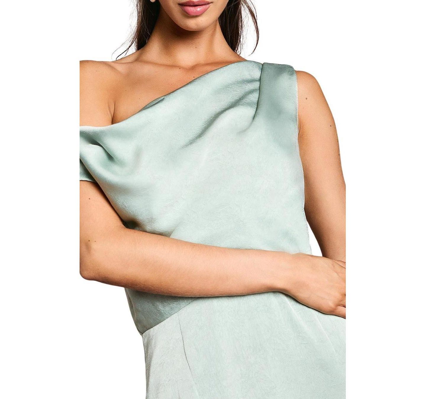 Женское платье Oasis Satin Bridesmaid Midi, цвет: Шалфейный — фото 7