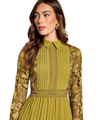 Women's Long Sleeve Midi Shirt Dress