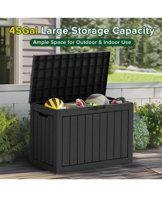 - 45 Gallon Water Resistant Resin Lockable Deck Box