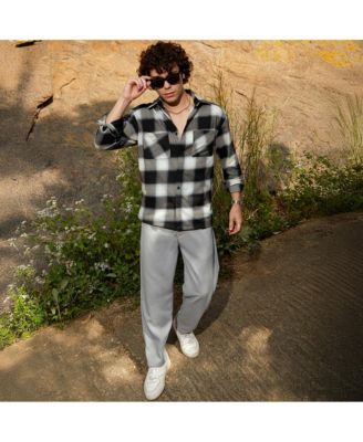 Men's Onyx Black Tartan Utility Shacket