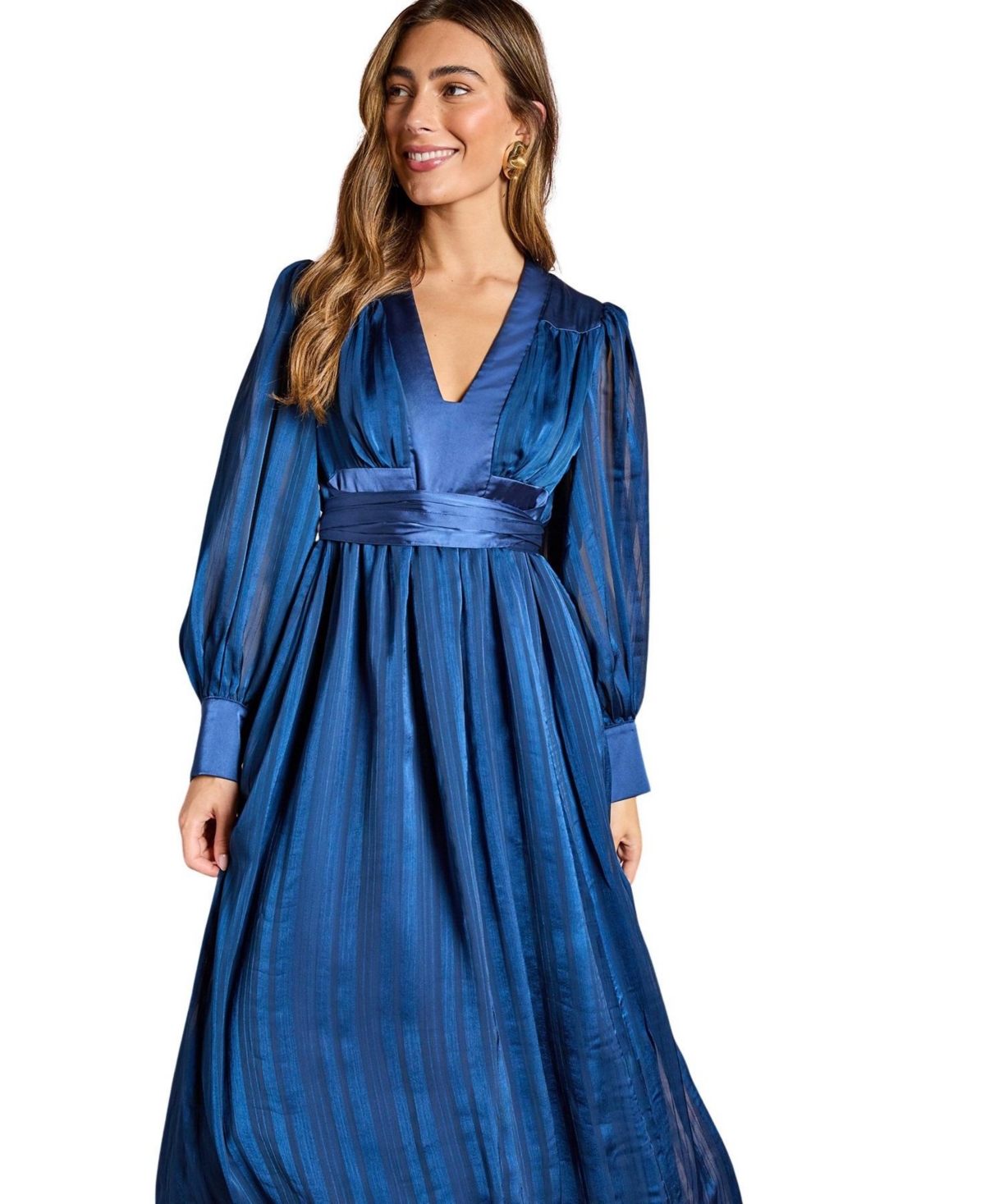 Coast Women's V-Neck Long Sleeve Maxi Dress