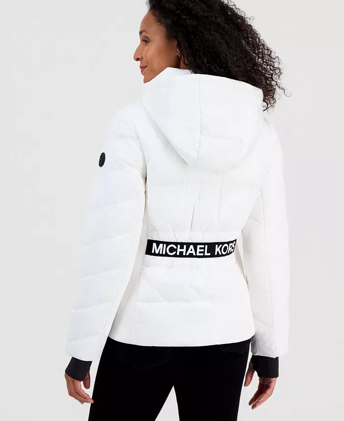 Women's Hooded Puffer Coat - thumbnail 7