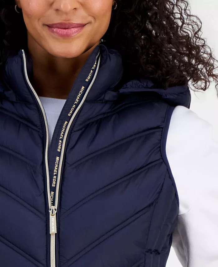 Women's Hooded Puffer Vest - thumbnail 3