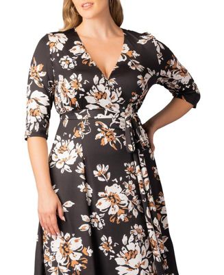 Plus Size Signature Print Wrap Dress