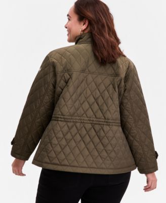 Plus Size Short Quilted Coat