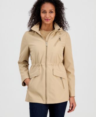 Petite Zip Front Anorak Coat