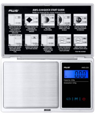 AWS 220g Digital Pocket Scales Series, 220g x 0.01g