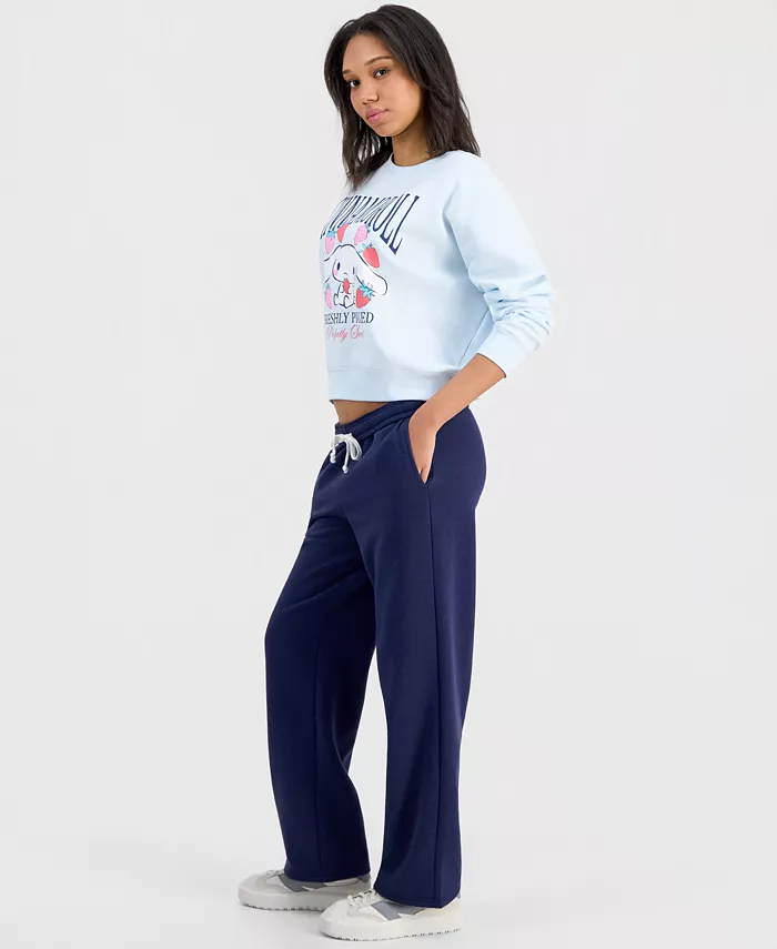 Juniors' High-Rise Fold-Over-Waist Fleece Pants - thumbnail 4