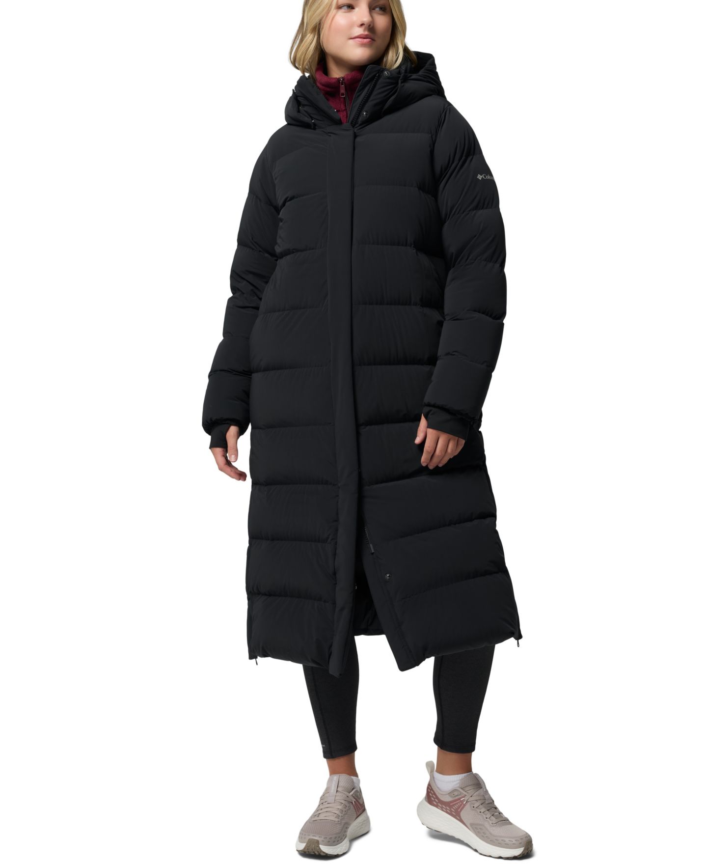 Женская куртка Columbia Amaze Long Hooded Puffer, цвет: Чёрный — фото 2