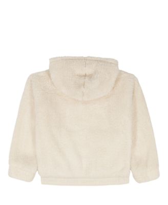 Girls 2T-6X Minky Logo-Stripe Zip Up Hoodie