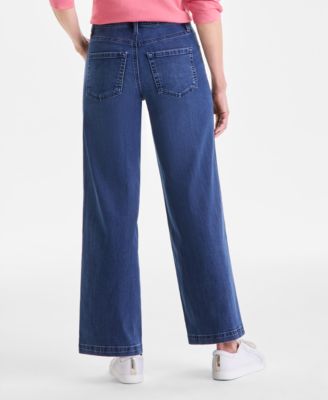 Women's High-Rise Wide-Leg Jeans, Macy's Exclusive