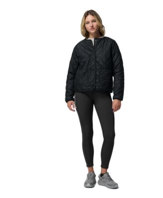 Columbia Womens Aldermore Crewneck Long Sleeve Sweatshirt Crest Collarless Jacket Move Leggings In Black