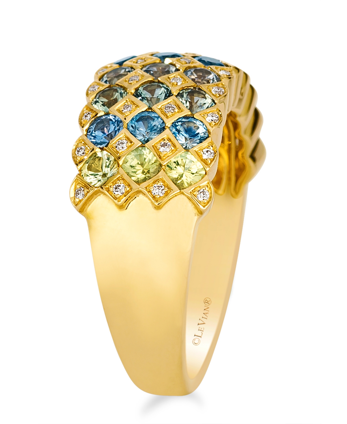 Le Vian Montana Sapphire (1.62 Ct. T.w.) And Nude Diamond (0.16 Ct. T.w.) Ring In 14k Honey Gold In Gold
