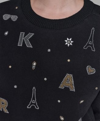 Women's Printed Long-Sleeve Sweatshirt