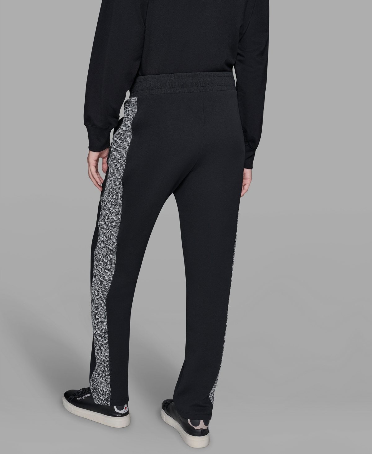 Karl Lagerfeld Women's Mid-rise Straight Jogger Pants In Black