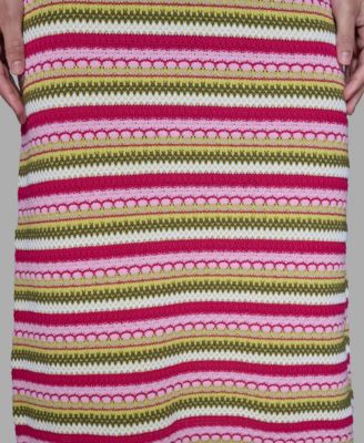 Women's Striped Sleeveless Sweater Dress