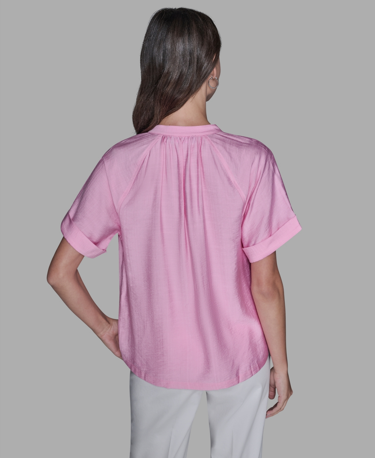 Karl Lagerfeld Paris Women's Drop Shoulder Top