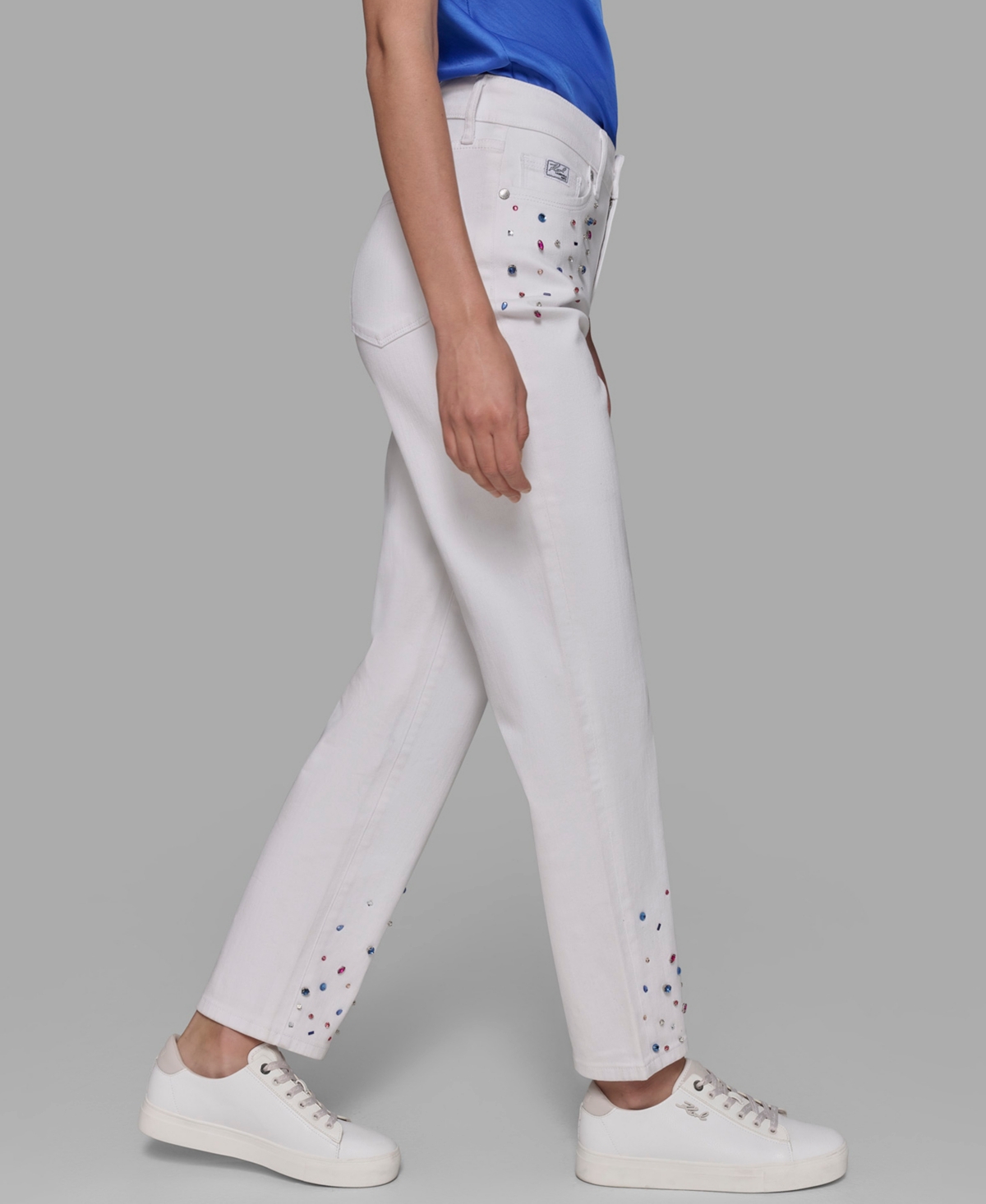 Karl Lagerfeld Women's Comfort Stretch Jeans In White