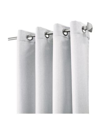 Margaret Light Filtering Richly Woven Textured Pattern Daytime Privacy Grommet Curtain Panel 52" x 108" White