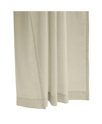 Bolton Light Filtering Dual Header Semi Sheer Slub Textured Weave Blends with Any Decor Curtain Panel 52" x 63" Linen