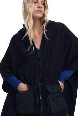 Women's Poncho with hood and pockets