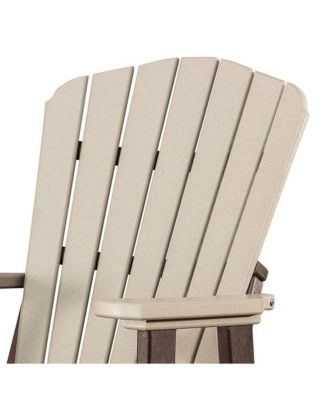 Fan Back Balcony Glider Made in the USA- Weatherwood, Tudor Brown