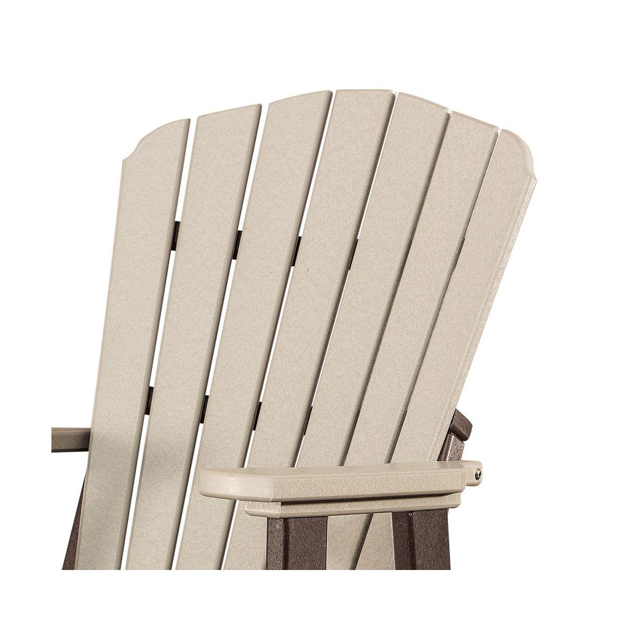American Furniture Classics Fan Back Balcony Glider Made in the Usa- Weatherwood, Tudor Brown