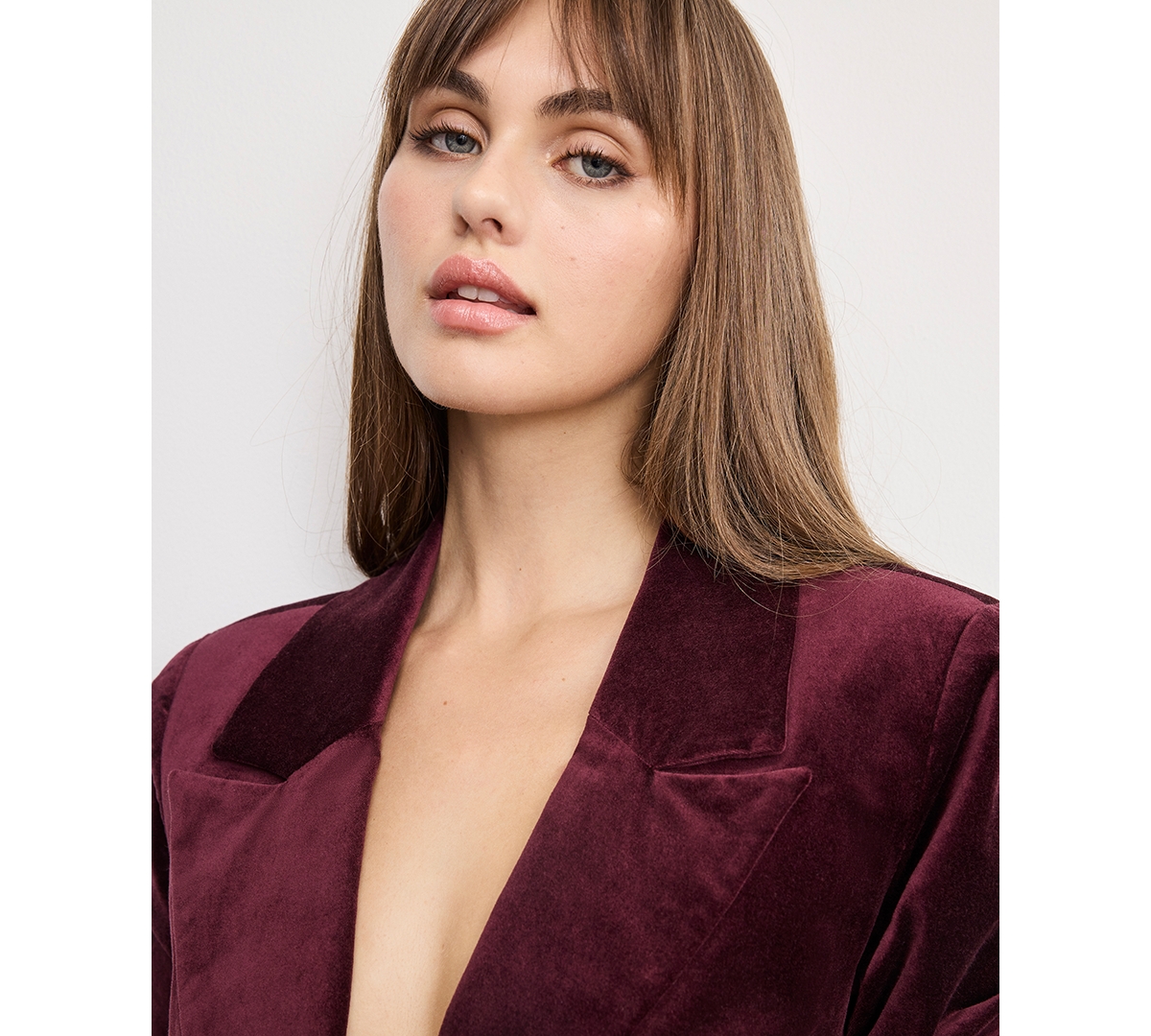 Good American Women's Long Sleeve Velvet Sculpted Blazer, Regular And Plus Size In Animal Print