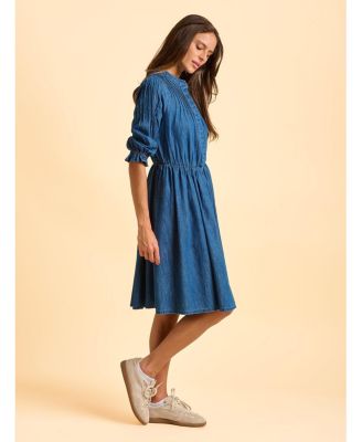 Women's Icylyn 3/4 Sleeve Round Neck Midi Dress