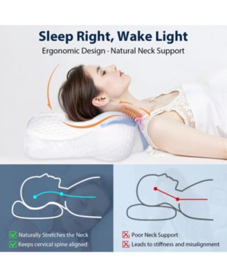 Ergonomic Cervical Memory Foam Pillow – Contour Neck Support for Pain Relief & Better Sleep