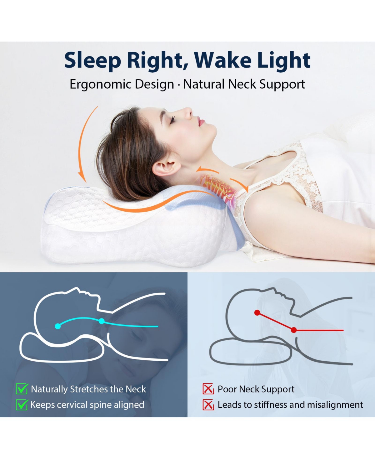 Sugift 10 Pack Seat Cushions Gel Memory Foam for Back