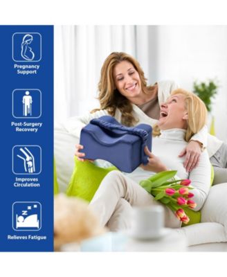 Memory Foam Knee Pillow for Side Sleepers Ergonomic Leg, Hip & Spine Support Cushion with Washable Cover