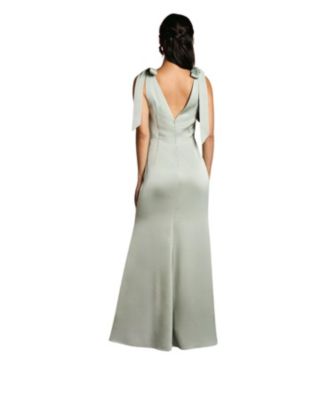 Women's Satin Back Maxi Bridesmaid Dress