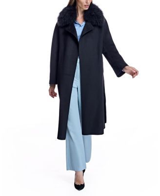 Women's Fur-Trimmed Cashmere Coat