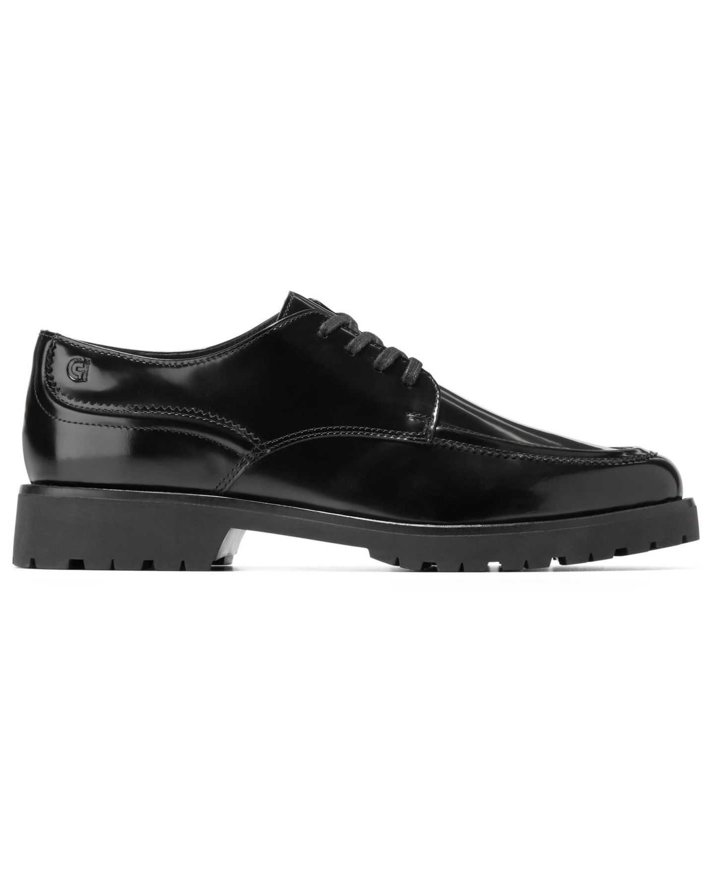 Женские туфли Cole Haan Lug Oxfords, цвет: Чёрный кожаный — фото 2