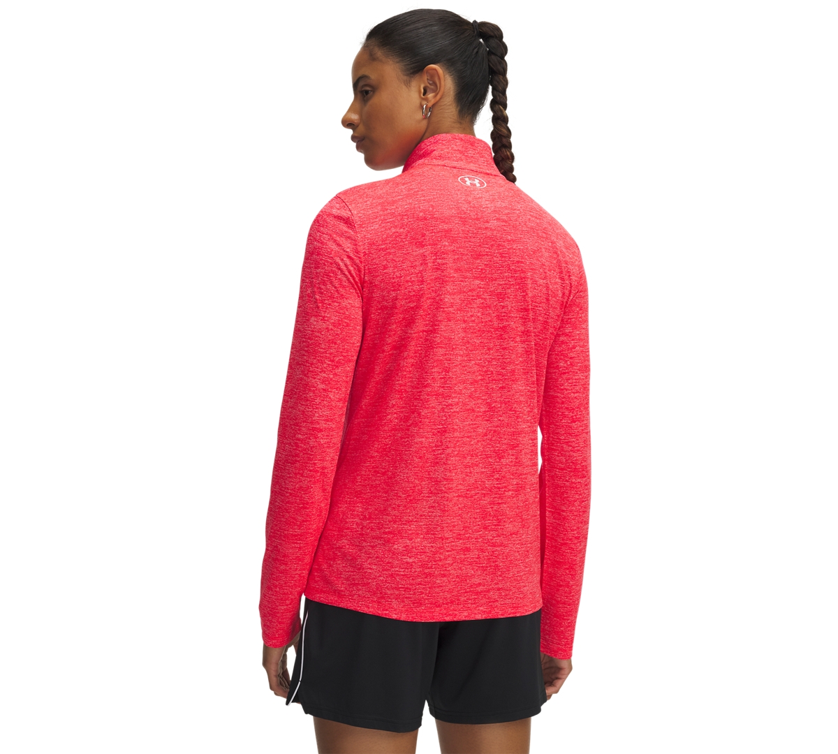 Under Armour Women's Twist Tech Quarter-zip Logo Top In Red