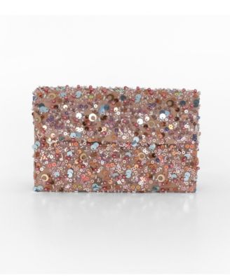 Aurora Beaded Mini Trapezoid Clutch