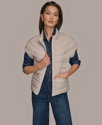 Donna Karan Weekend - Women's Cap-Sleeve Puffer Jacket