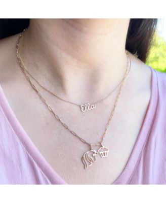 Mini Gold Cupcake Charm 14K Gold