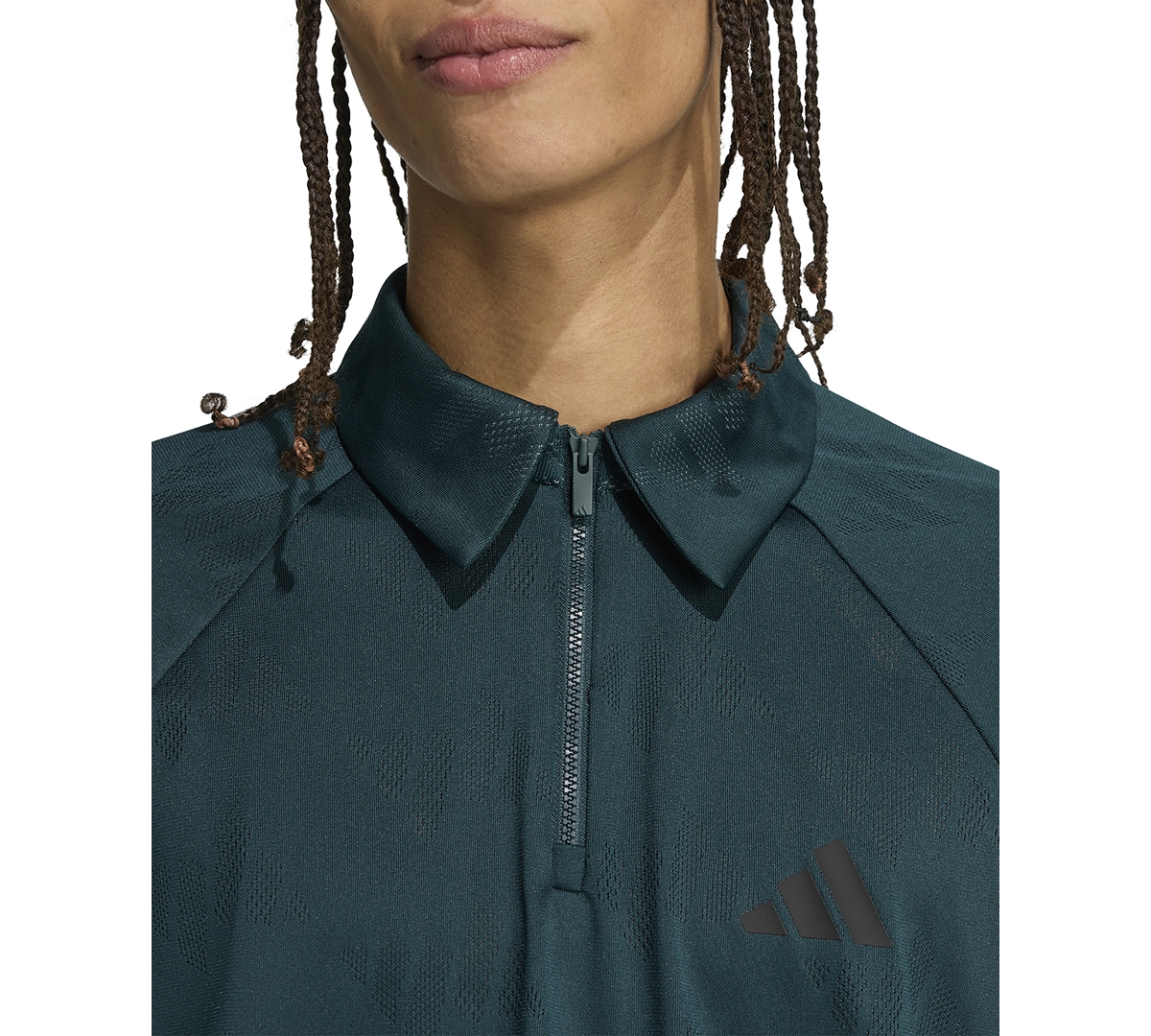 adidas Men's Stadium 3-Stripes Jacquard Short-Sleeve Polo Shirt