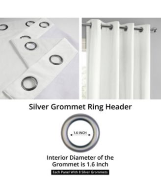 Primary White Grommet Signature Velvet Blackout Curtain