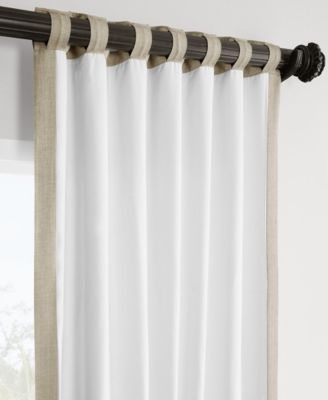 Sepia Tan Italian Faux Linen Room Darkening Curtain