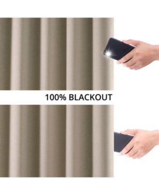 Faux Linen Hotel Blackout Curtain