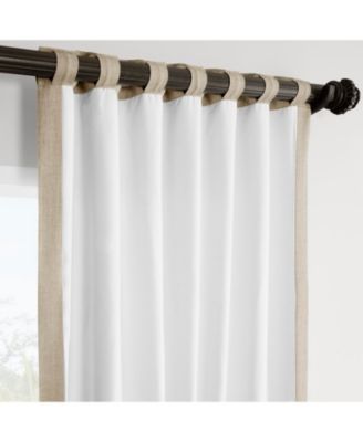Sepia Tan Italian Faux Linen Room Darkening Curtain