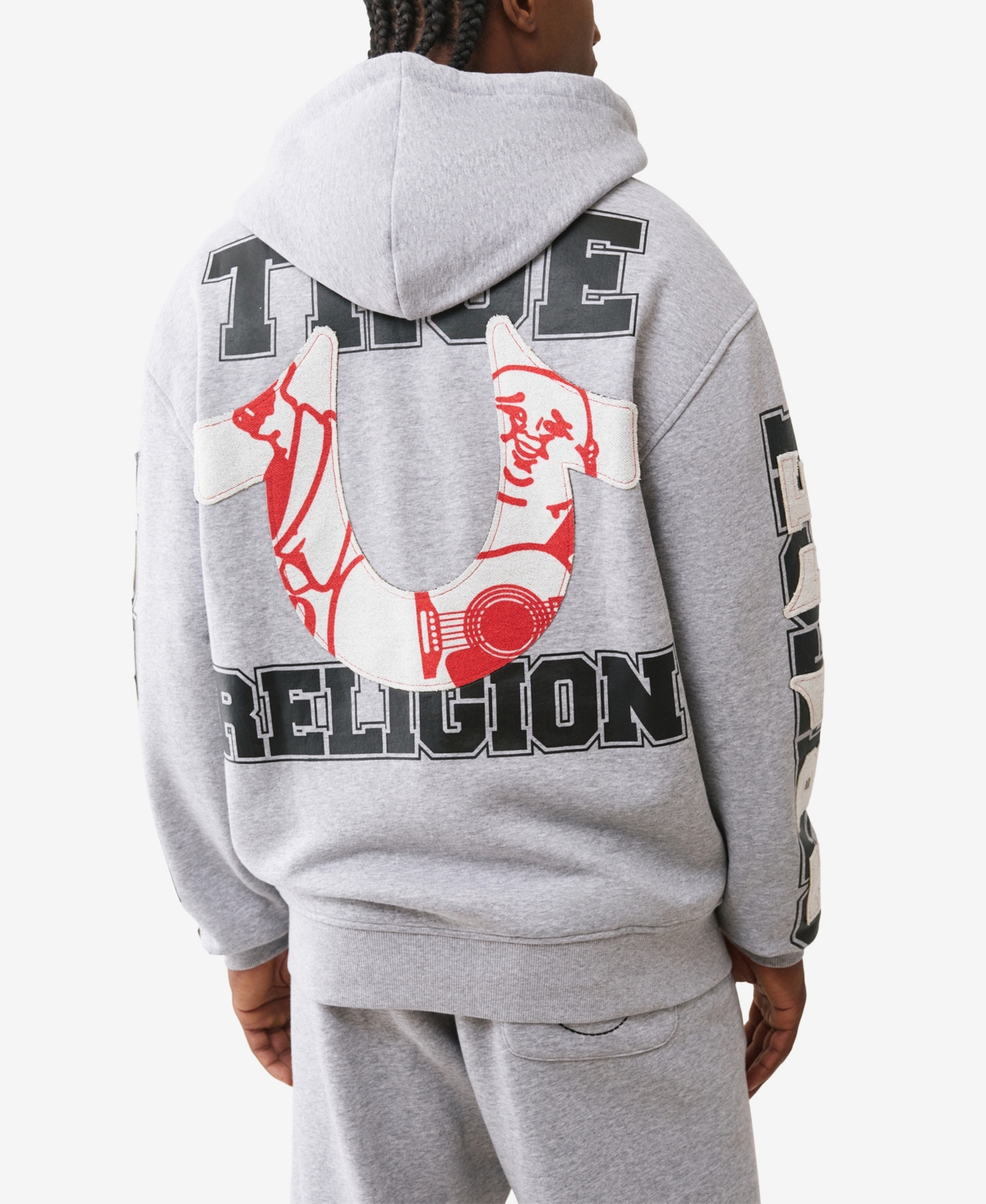 True Religion Men's Zip-Up Front Long-Sleeve Hoodie
